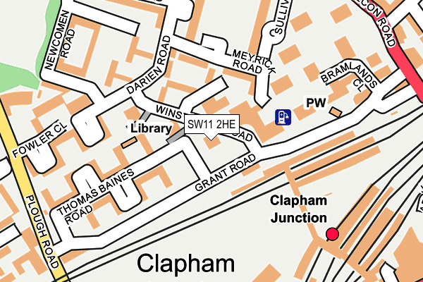 SW11 2HE map - OS OpenMap – Local (Ordnance Survey)