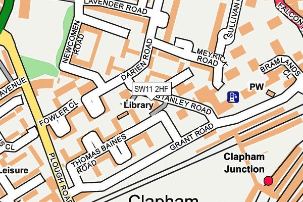 SW11 2HF map - OS OpenMap – Local (Ordnance Survey)