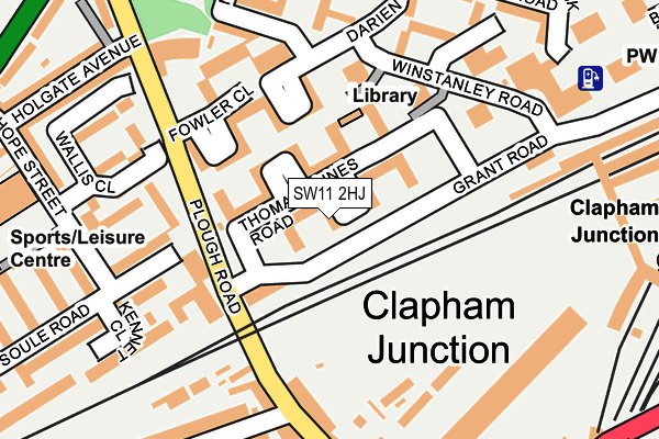 SW11 2HJ map - OS OpenMap – Local (Ordnance Survey)