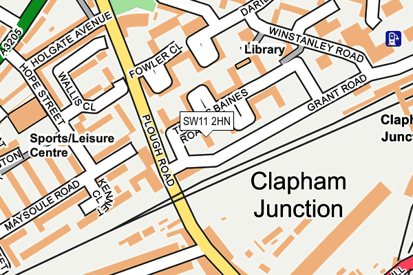 SW11 2HN map - OS OpenMap – Local (Ordnance Survey)