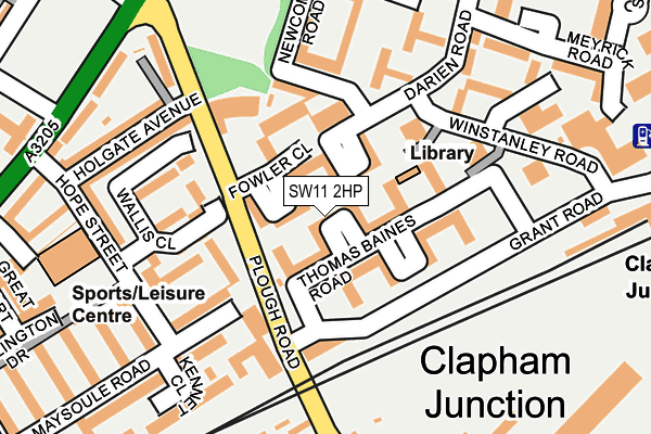 SW11 2HP map - OS OpenMap – Local (Ordnance Survey)