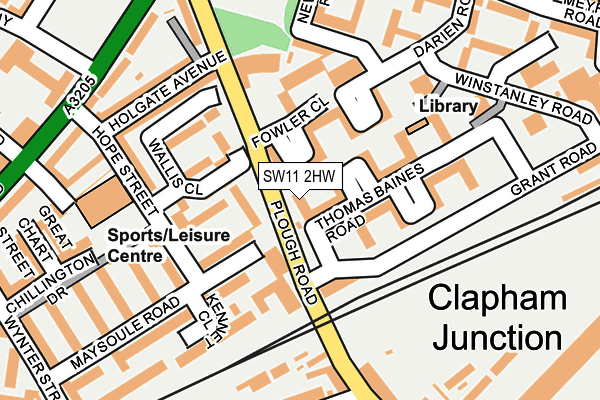 SW11 2HW map - OS OpenMap – Local (Ordnance Survey)