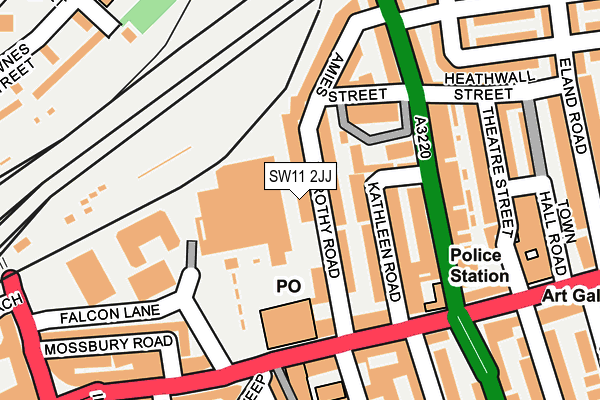 SW11 2JJ map - OS OpenMap – Local (Ordnance Survey)