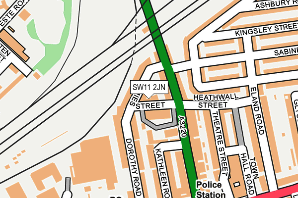 SW11 2JN map - OS OpenMap – Local (Ordnance Survey)