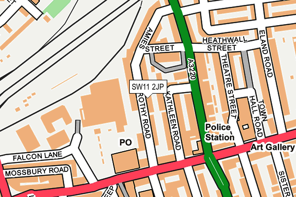 SW11 2JP map - OS OpenMap – Local (Ordnance Survey)