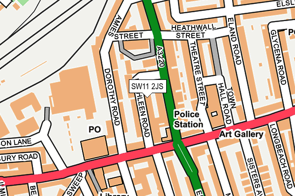 SW11 2JS map - OS OpenMap – Local (Ordnance Survey)