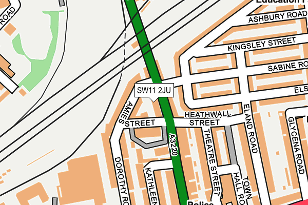 SW11 2JU map - OS OpenMap – Local (Ordnance Survey)