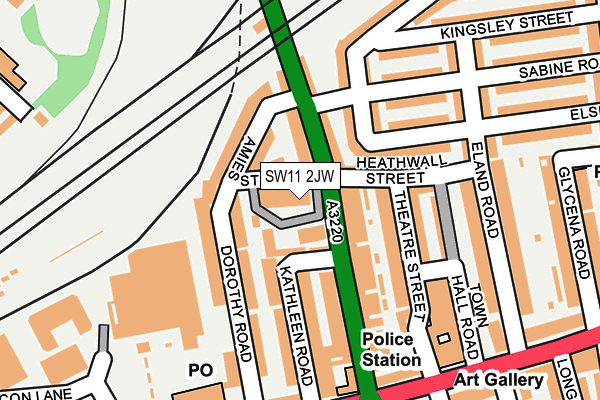 SW11 2JW map - OS OpenMap – Local (Ordnance Survey)