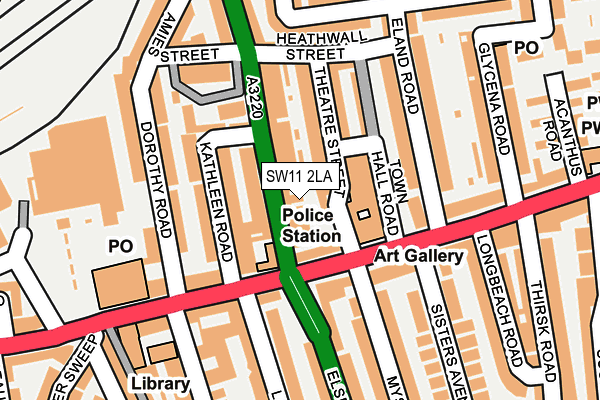 SW11 2LA map - OS OpenMap – Local (Ordnance Survey)