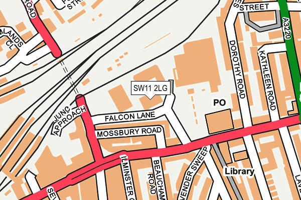 SW11 2LG map - OS OpenMap – Local (Ordnance Survey)