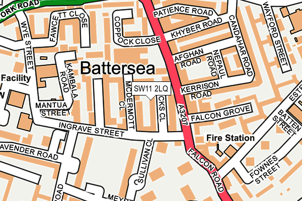 SW11 2LQ map - OS OpenMap – Local (Ordnance Survey)