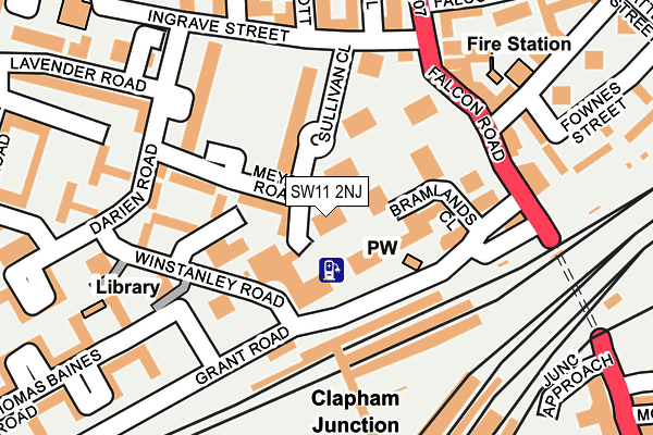 SW11 2NJ map - OS OpenMap – Local (Ordnance Survey)