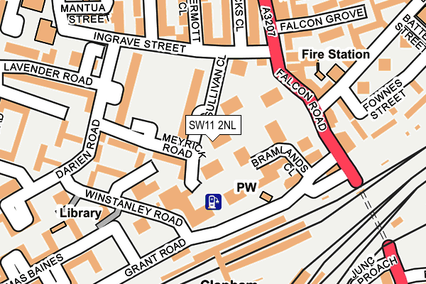 SW11 2NL map - OS OpenMap – Local (Ordnance Survey)