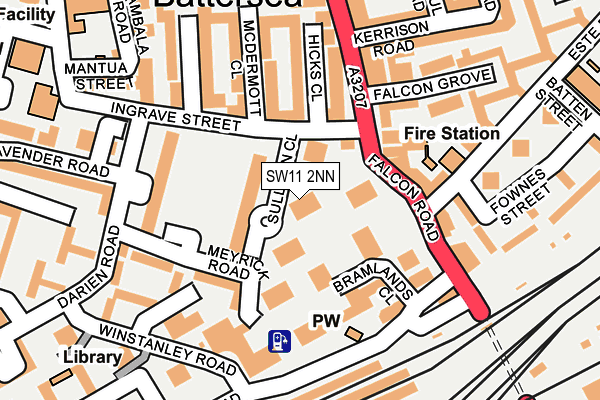 SW11 2NN map - OS OpenMap – Local (Ordnance Survey)