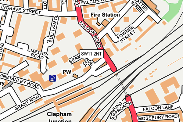 SW11 2NT map - OS OpenMap – Local (Ordnance Survey)