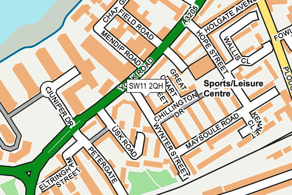 SW11 2QH map - OS OpenMap – Local (Ordnance Survey)