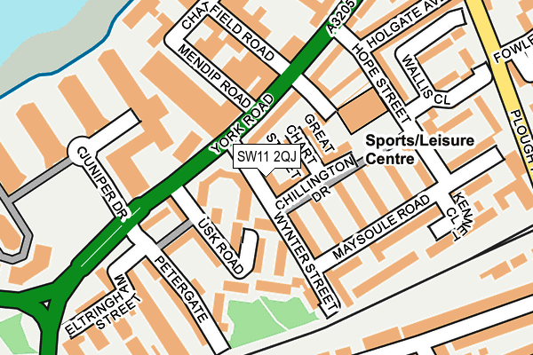 SW11 2QJ map - OS OpenMap – Local (Ordnance Survey)