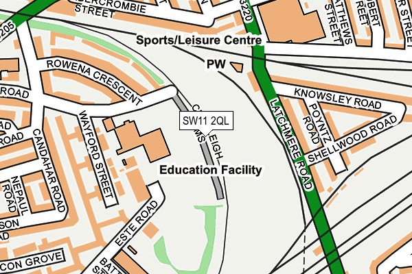 SW11 2QL map - OS OpenMap – Local (Ordnance Survey)