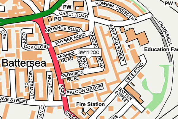 SW11 2QQ map - OS OpenMap – Local (Ordnance Survey)