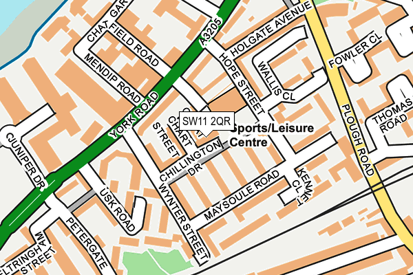 SW11 2QR map - OS OpenMap – Local (Ordnance Survey)