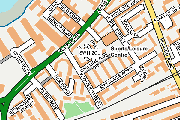 SW11 2QU map - OS OpenMap – Local (Ordnance Survey)