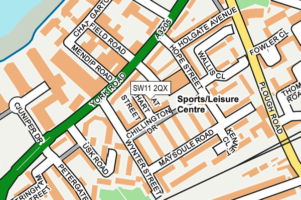 SW11 2QX map - OS OpenMap – Local (Ordnance Survey)