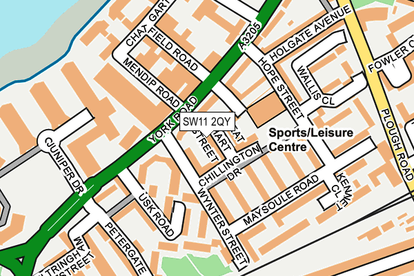 SW11 2QY map - OS OpenMap – Local (Ordnance Survey)