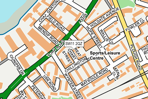SW11 2QZ map - OS OpenMap – Local (Ordnance Survey)