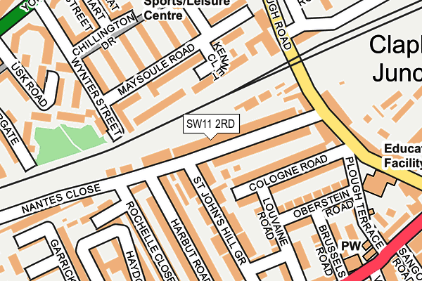 SW11 2RD map - OS OpenMap – Local (Ordnance Survey)