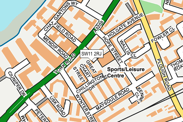SW11 2RJ map - OS OpenMap – Local (Ordnance Survey)