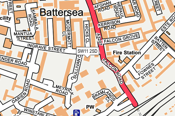 SW11 2SD map - OS OpenMap – Local (Ordnance Survey)