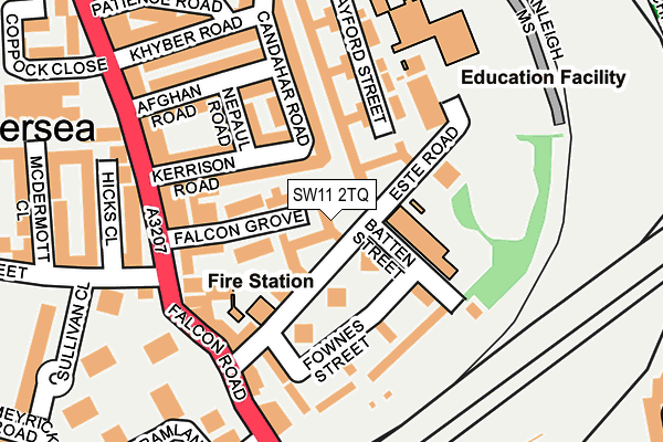 SW11 2TQ map - OS OpenMap – Local (Ordnance Survey)