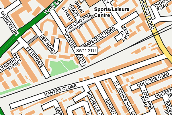 SW11 2TU map - OS OpenMap – Local (Ordnance Survey)