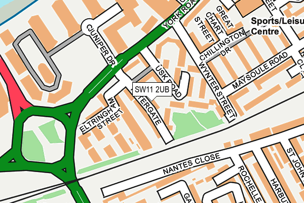 SW11 2UB map - OS OpenMap – Local (Ordnance Survey)