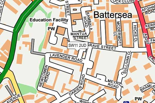 SW11 2UD map - OS OpenMap – Local (Ordnance Survey)