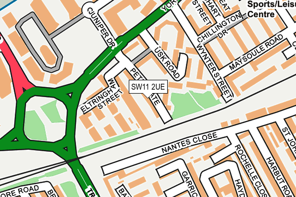 SW11 2UE map - OS OpenMap – Local (Ordnance Survey)