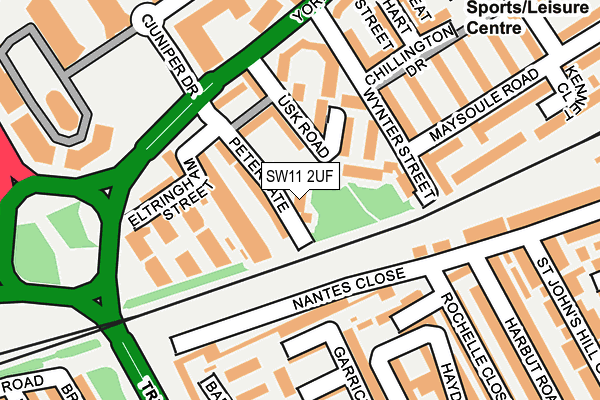 SW11 2UF map - OS OpenMap – Local (Ordnance Survey)