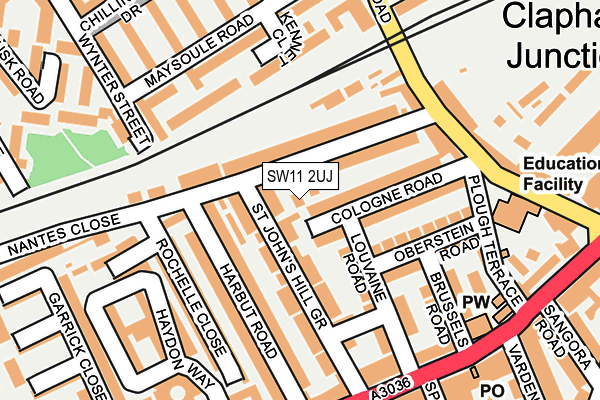 SW11 2UJ map - OS OpenMap – Local (Ordnance Survey)