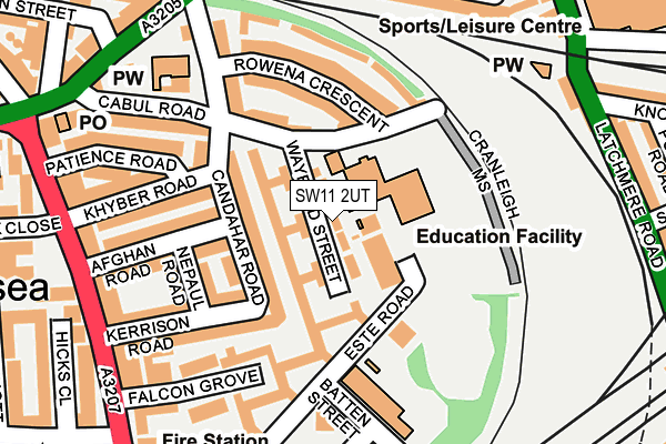 SW11 2UT map - OS OpenMap – Local (Ordnance Survey)