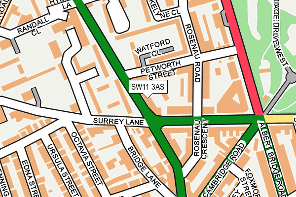 SW11 3AS map - OS OpenMap – Local (Ordnance Survey)