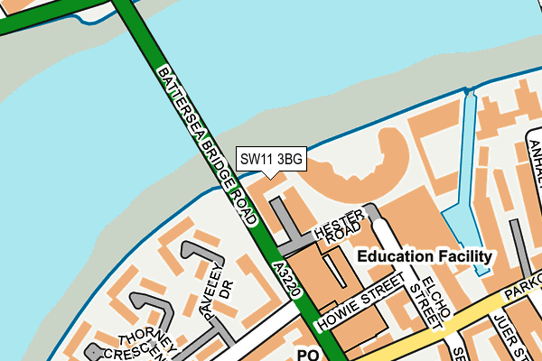 SW11 3BG map - OS OpenMap – Local (Ordnance Survey)