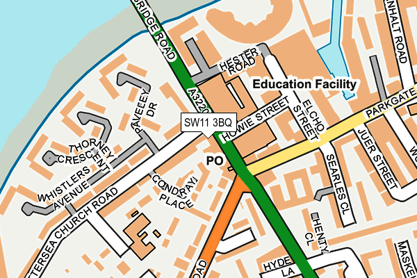 SW11 3BQ map - OS OpenMap – Local (Ordnance Survey)