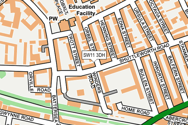 SW11 3DH map - OS OpenMap – Local (Ordnance Survey)