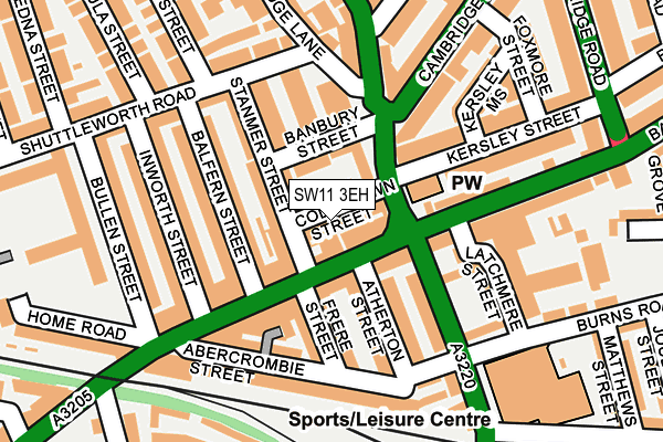 SW11 3EH map - OS OpenMap – Local (Ordnance Survey)