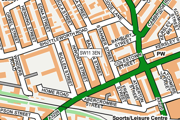 SW11 3EN map - OS OpenMap – Local (Ordnance Survey)