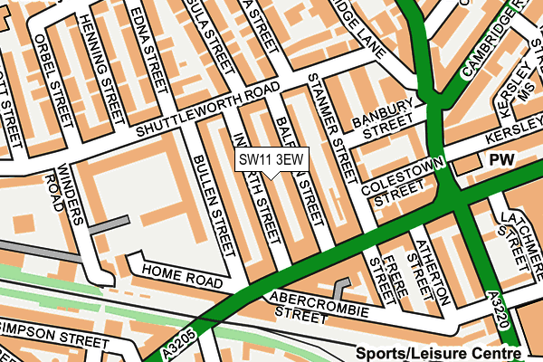 SW11 3EW map - OS OpenMap – Local (Ordnance Survey)