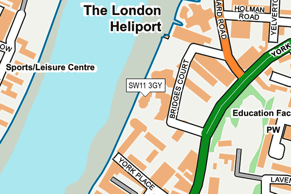 SW11 3GY map - OS OpenMap – Local (Ordnance Survey)