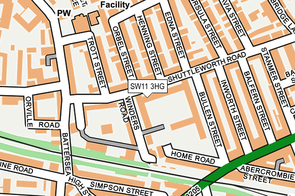 SW11 3HG map - OS OpenMap – Local (Ordnance Survey)