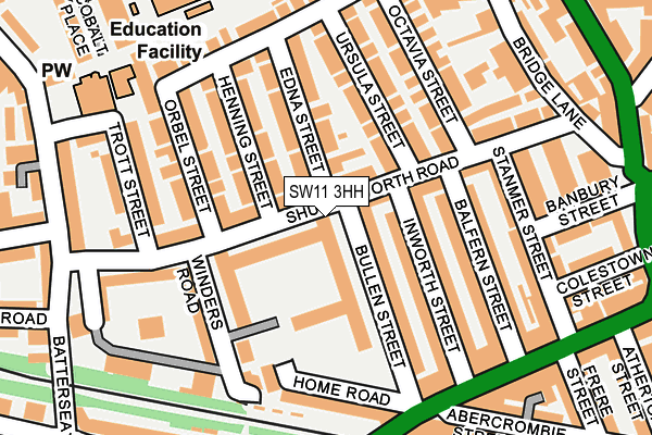 SW11 3HH map - OS OpenMap – Local (Ordnance Survey)