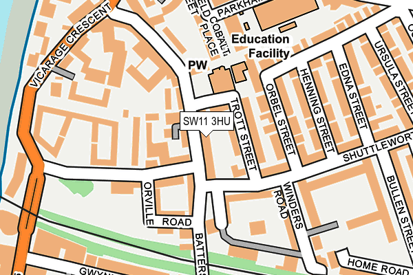 SW11 3HU map - OS OpenMap – Local (Ordnance Survey)